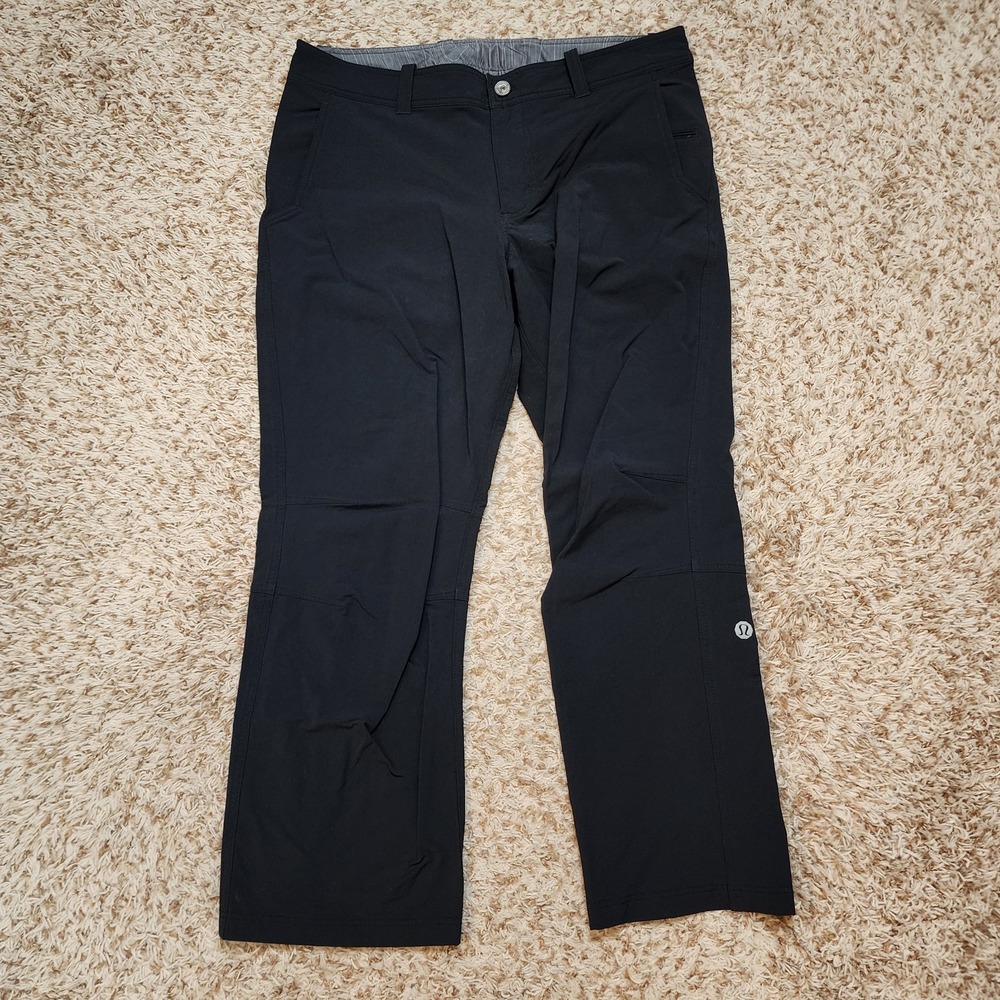 Lululemon Athleticaโ Black Pants Men Sz 38 Activewear Straight Leg